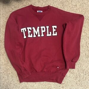 Russell Athletic Maroon Temple Crewneck Sweater